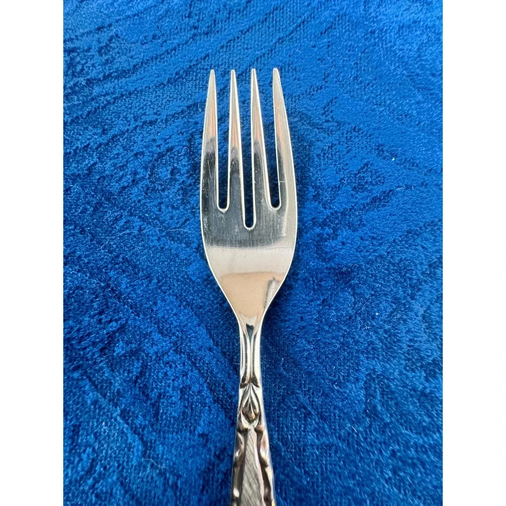 Oneida Community Stainless Frostfire Salad Fork Mid Century Modern 6.75 in